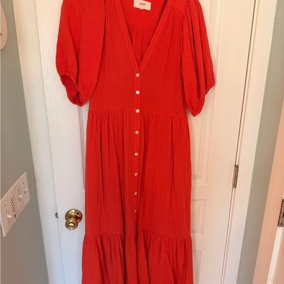 Xirena Lennox Red Midi Dress - Medium - Picture 3 of 7